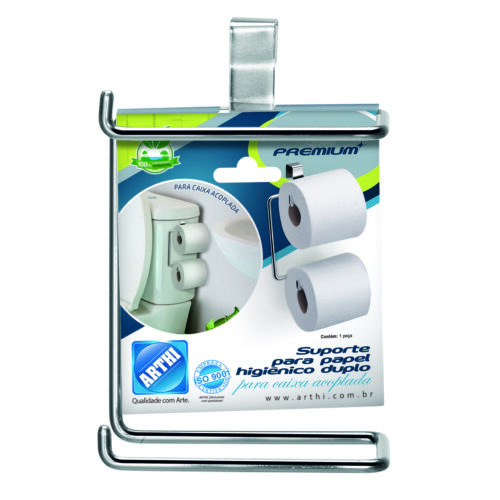 SUPORTE PARA PAPEL HIGIÊNICO DUPLO  PARA CAIXA ACOPLADA