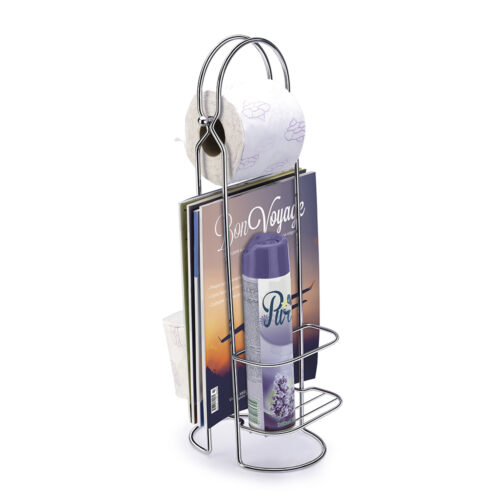 SUPORTE CHÃO PARA PAPEL HIGIÊNICO E AEROSOL PREMIUM