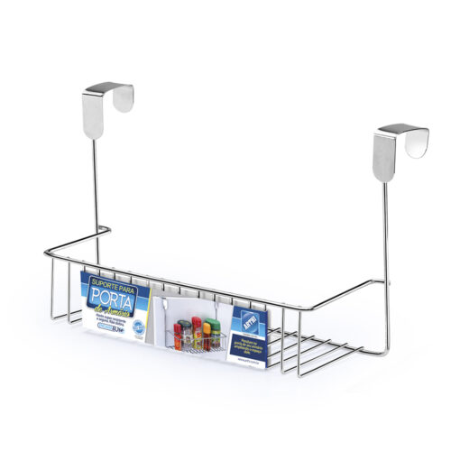 SUPORTE PARA UTENSÍLIOS PARA PORTA CROMADO