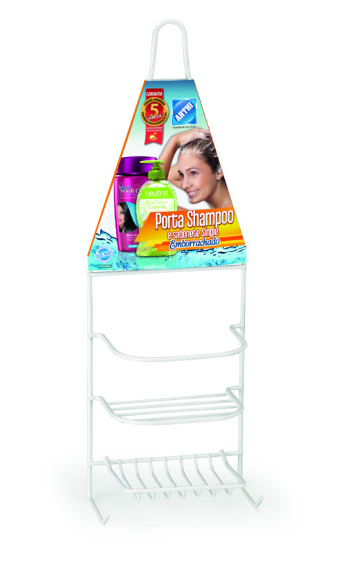 PRATELEIRA/PORTA SHAMPOO E SABONETE SINGLE EMBORRACHADO